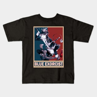 Rin Okumura Blue Exorcist Ao No Ekusoshisuto Vintage Anime Kids T-Shirt